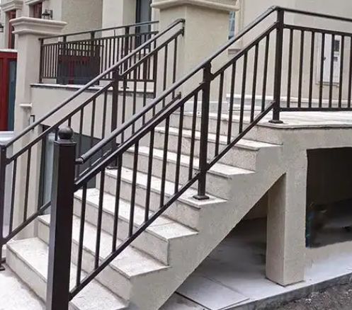 Black Metal Handrails For Outdoor Steps